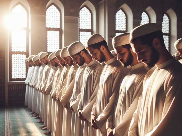 prière en groupe à la mosquée